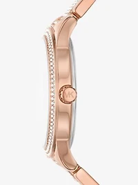 Oversized Tibby Pavé Rose Gold-Tone Watch