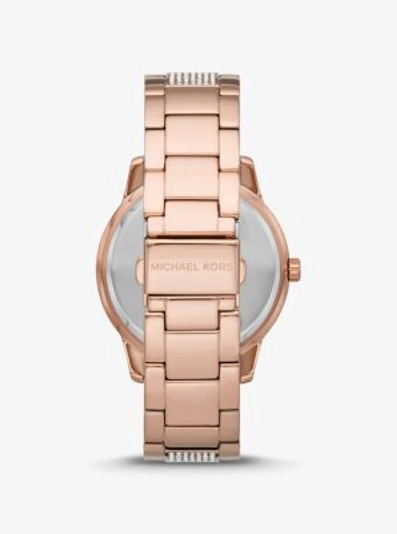 Oversized Tibby Pavé Rose Gold-Tone Watch