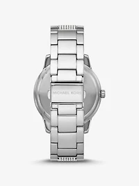 Montre Tibby surdimensionnée argentée à pavé