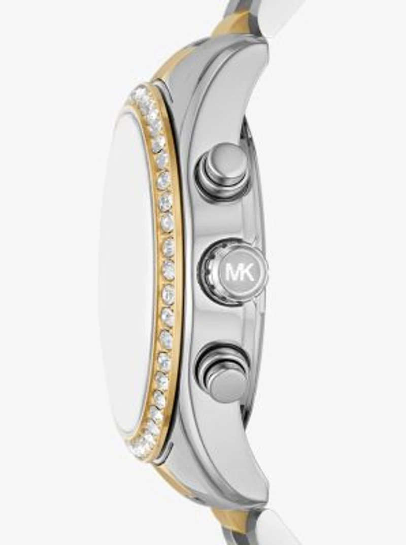 Oversized Lexington Pavé Two-Tone Watch