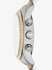 Oversized Lexington Pavé Two-Tone Watch