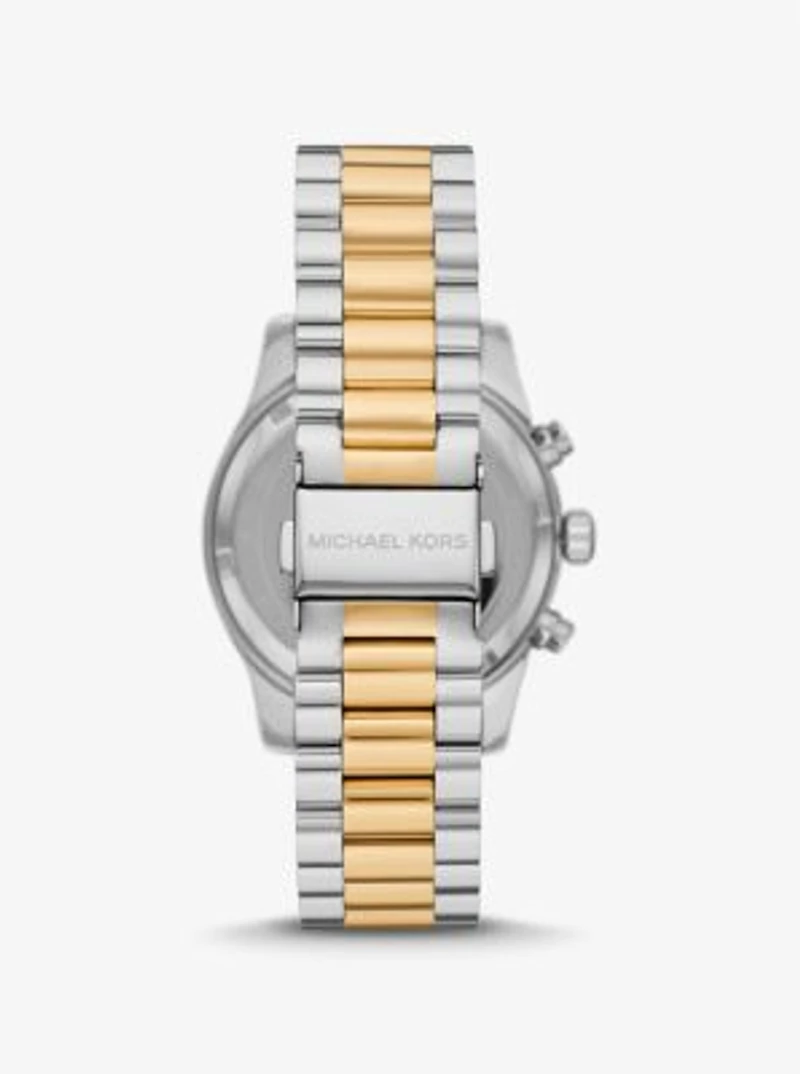 Oversized Lexington Pavé Two-Tone Watch