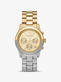 Slim Runway Pavé Two-Tone Watch