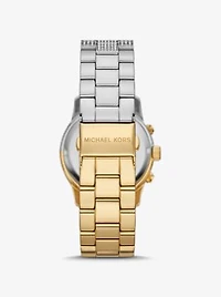 Slim Runway Pavé Two-Tone Watch