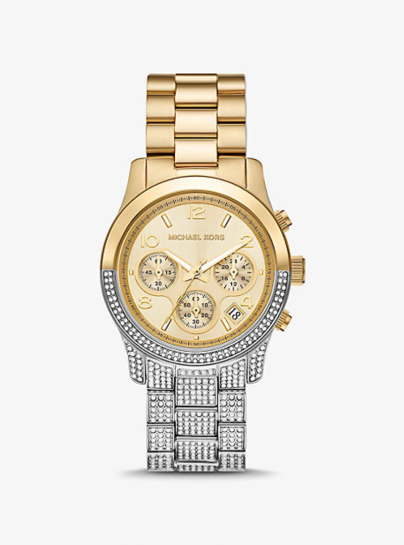 Slim Runway Pavé Two-Tone Watch