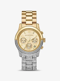 Slim Runway Pavé Two-Tone Watch