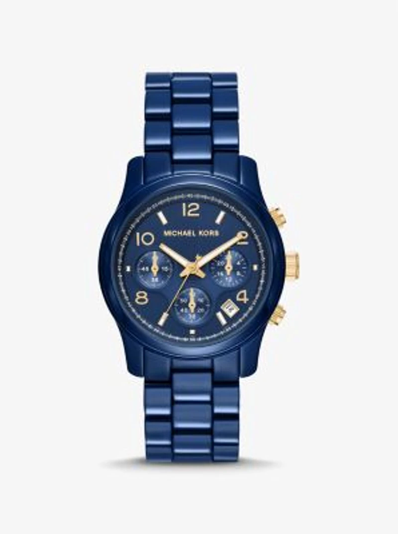 Slim Runway Navy-Tone Watch
