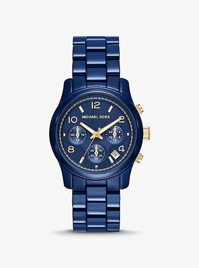 Slim Runway Navy-Tone Watch