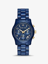 Slim Runway Navy-Tone Watch