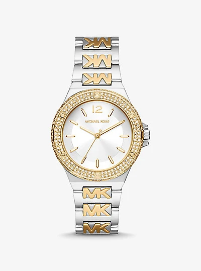 Montre Lennox à deux tons à logo et à pavé