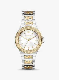 Lennox Pavé Two-Tone Logo Watch