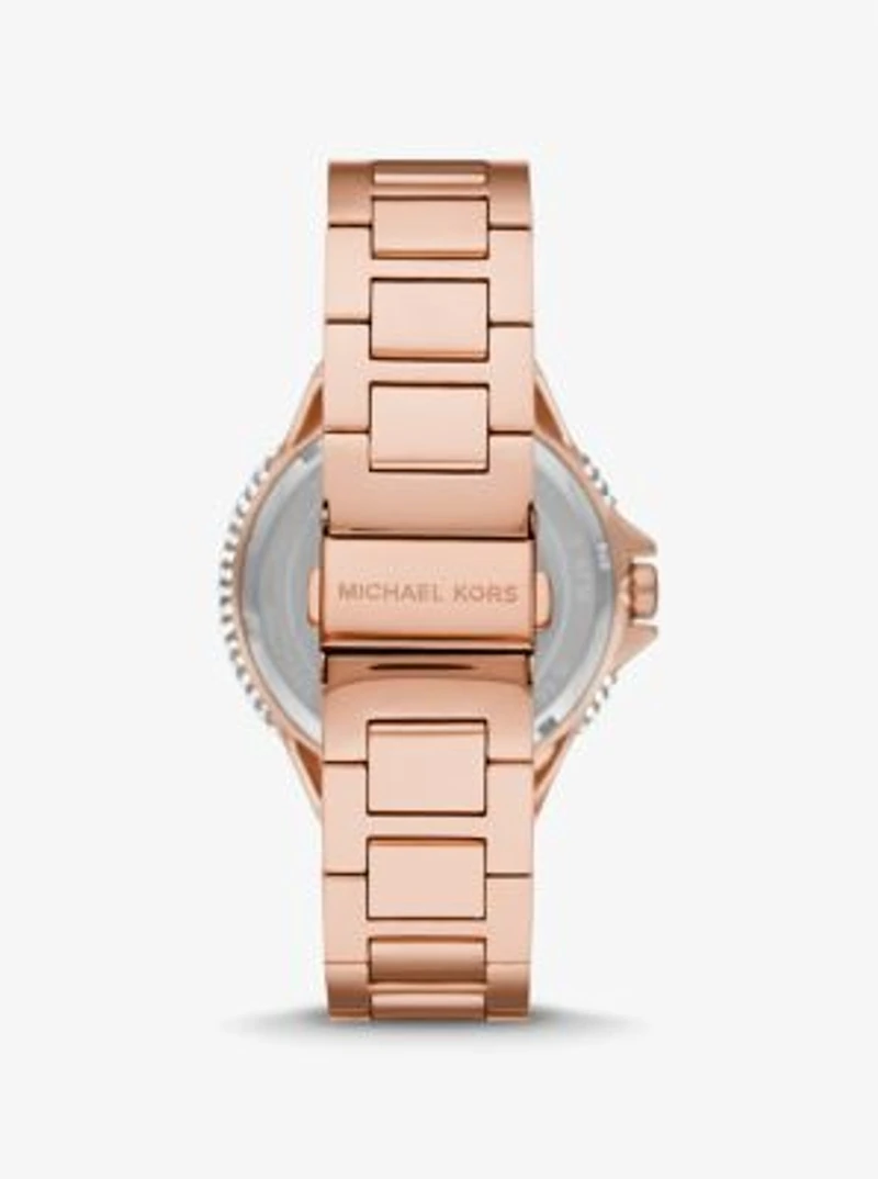 Montre Camille surdimensionnée de ton or rose à pavé à effet ombré
