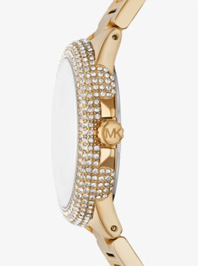 Montre Camille surdimensionnée dorée à pavé à effet ombré