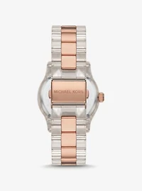 Runway Pavé Rose Gold-Tone and Acetate Watch