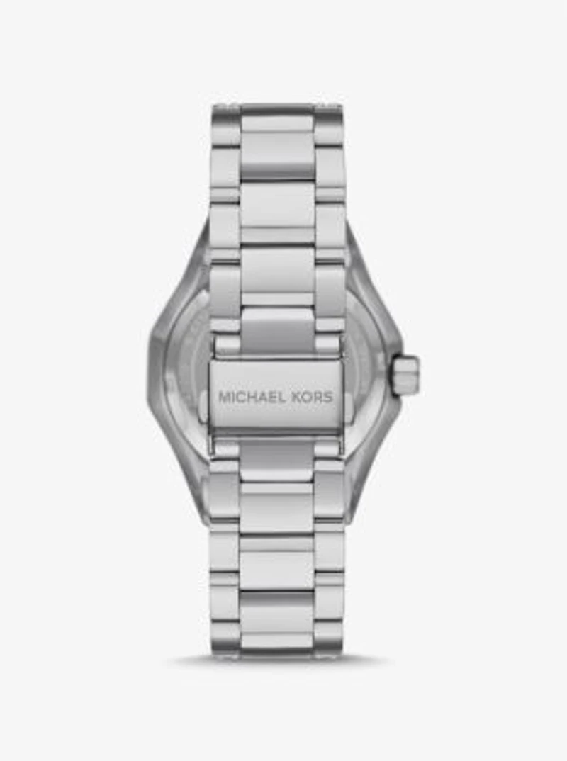 Montre Raquel surdimensionnée argentée à pavé arc-en-ciel de la Fierté en édition limitée