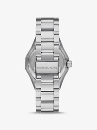 Montre Raquel surdimensionnée argentée à pavé arc-en-ciel de la Fierté en édition limitée