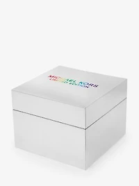 Montre Raquel surdimensionnée argentée à pavé arc-en-ciel de la Fierté en édition limitée