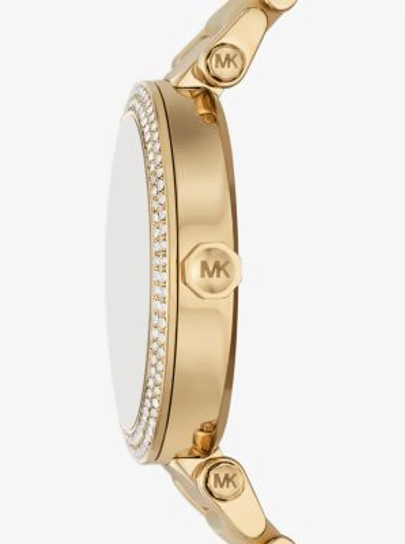Parker Pavé Gold-Tone and Acetate Watch