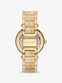 Parker Pavé Gold-Tone and Acetate Watch