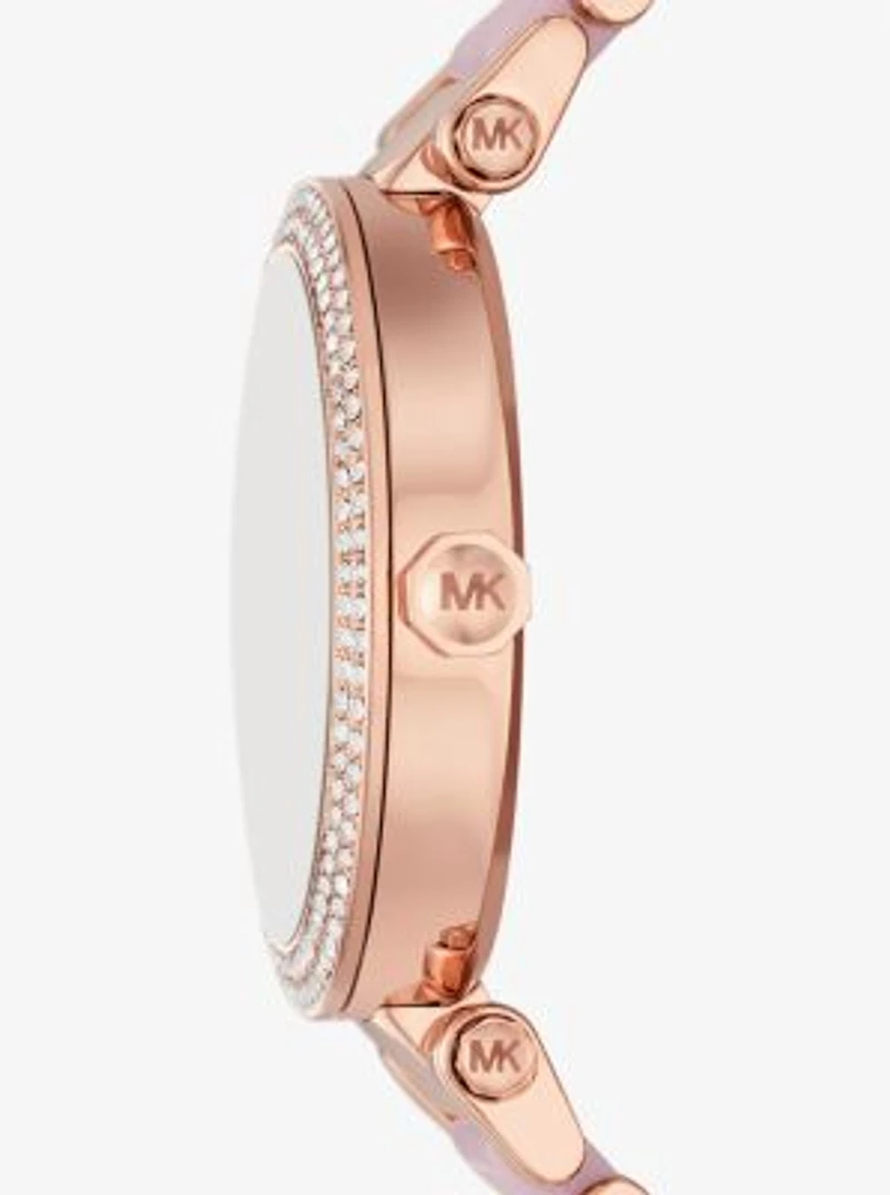 Parker Pavé Rose Gold-Tone and Acetate Watch