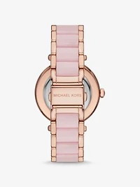 Parker Pavé Rose Gold-Tone and Acetate Watch