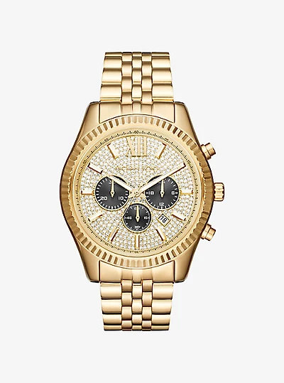 Oversized Lexington Gold-Tone Watch