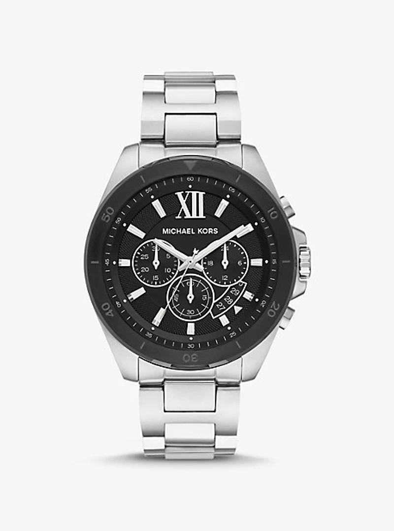 Montre Brecken surdimensionnée argentée