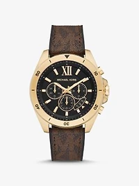 Montre Brecken surdimensionnée dorée à logo