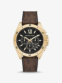 Montre Brecken surdimensionnée dorée à logo