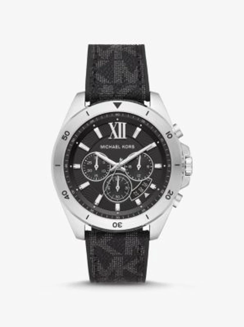 Montre Brecken surdimensionnée argentée à logo