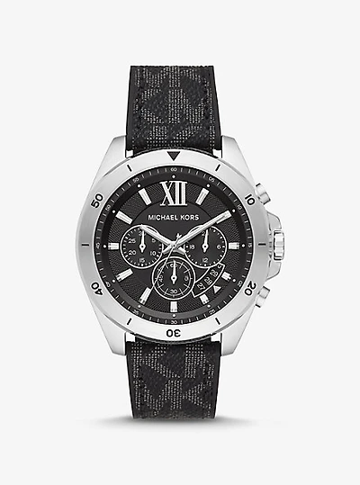 Montre Brecken surdimensionnée argentée à logo