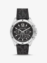 Montre Brecken surdimensionnée argentée à logo
