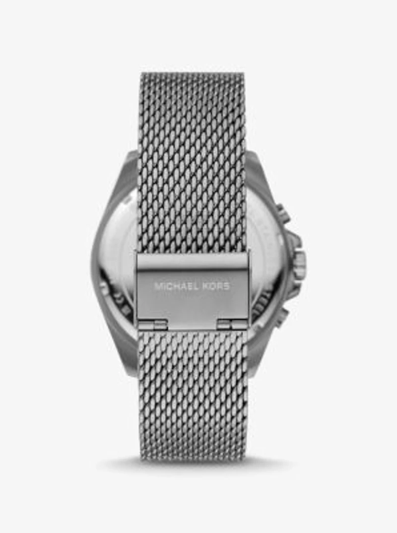 Oversized Brecken Gunmetal Mesh Watch