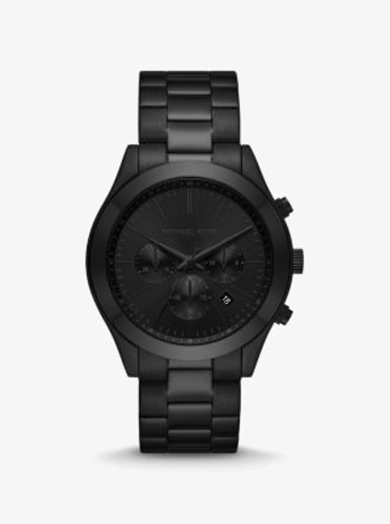 Oversized Slim Runway Black-Tone Watch
