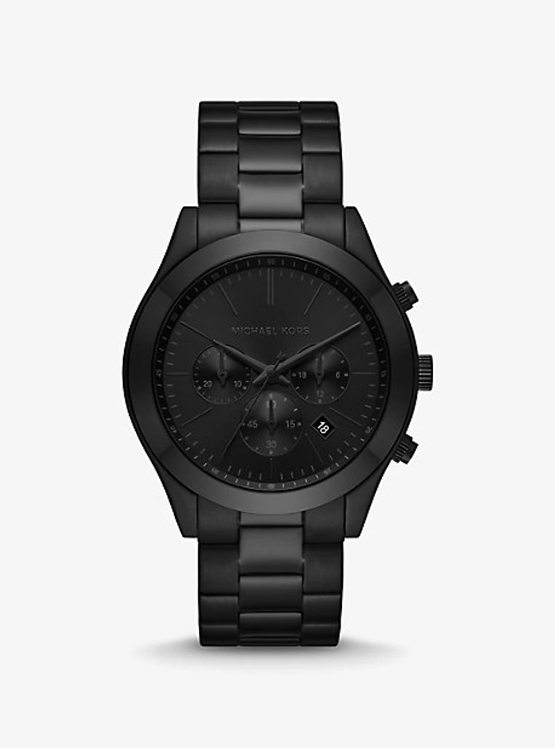 Oversized Slim Runway Black-Tone Watch