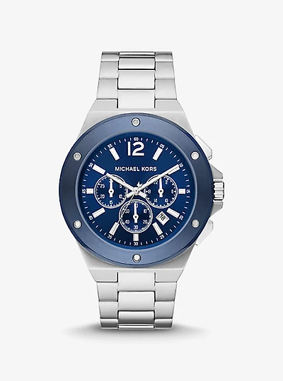 Oversized Lennox Silver-Tone Watch