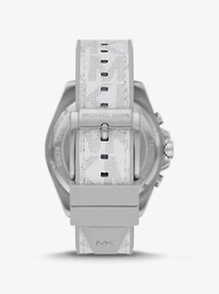 Oversized Brecken Silver-Tone and Logo Watch