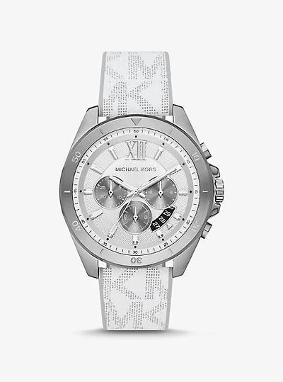 Montre Brecken surdimensionnée argentée à logo