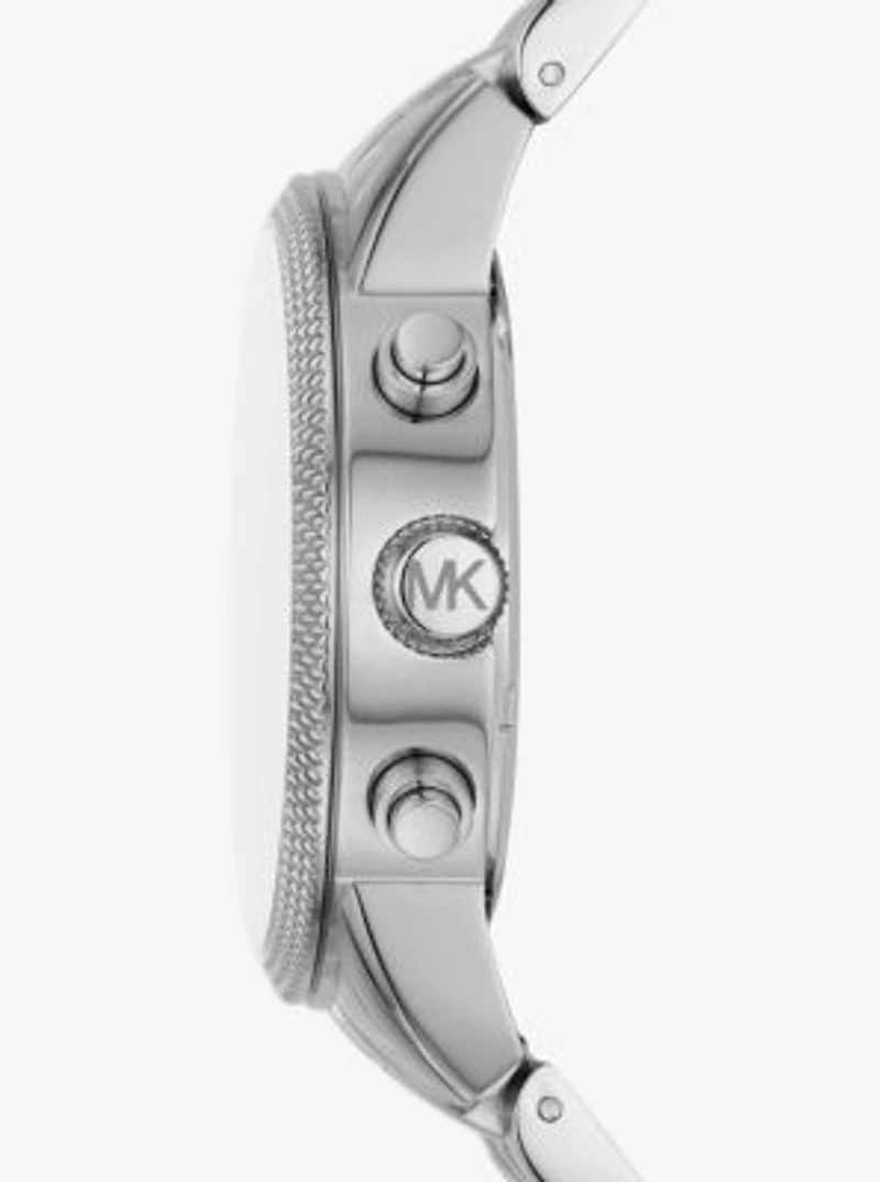 Montre Hutton surdimensionnée argentée