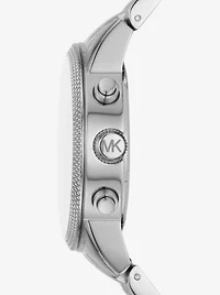 Montre Hutton surdimensionnée argentée