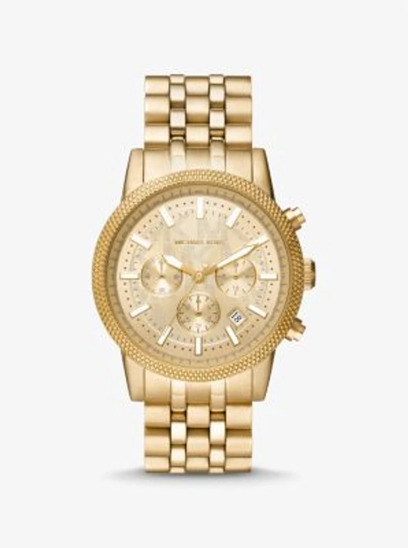 Montre Hutton surdimensionnée dorée