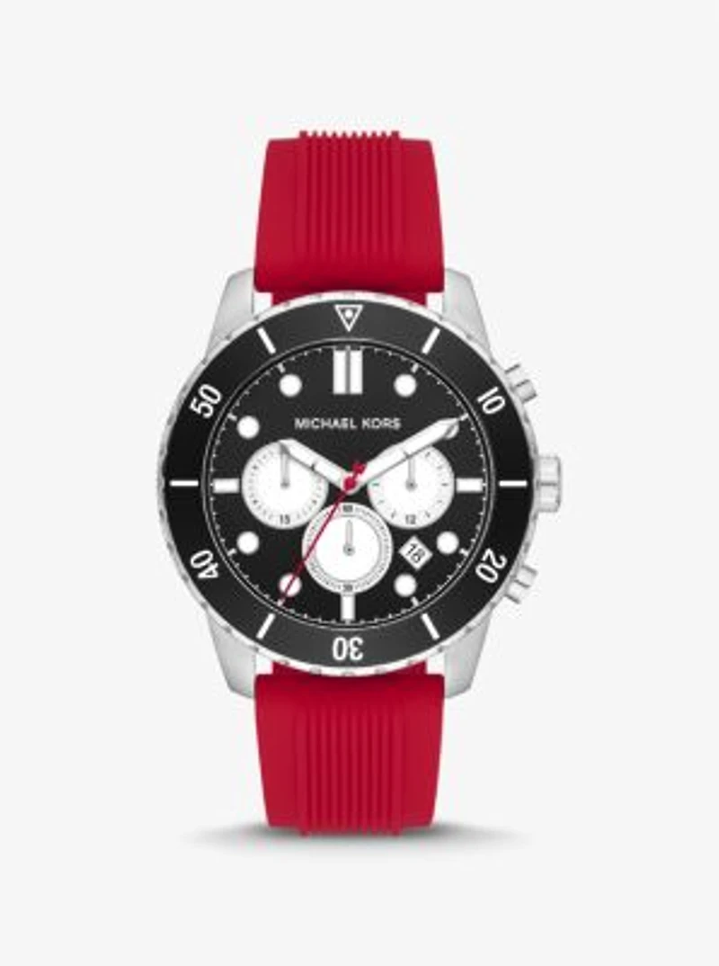 Montre Cunningham surdimensionnée argentée à bracelet en silicone