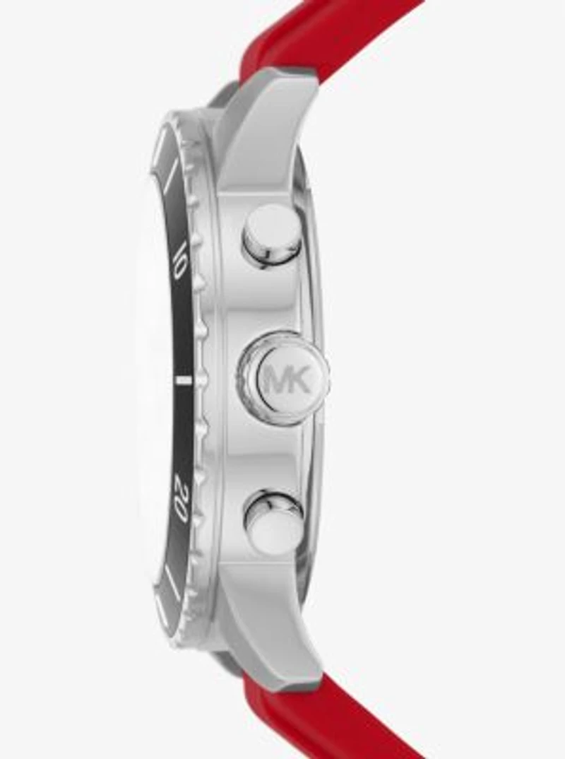 Montre Cunningham surdimensionnée argentée à bracelet en silicone