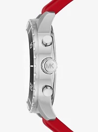 Montre Cunningham surdimensionnée argentée à bracelet en silicone