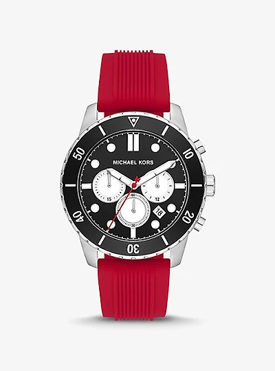 Montre Cunningham surdimensionnée argentée à bracelet en silicone