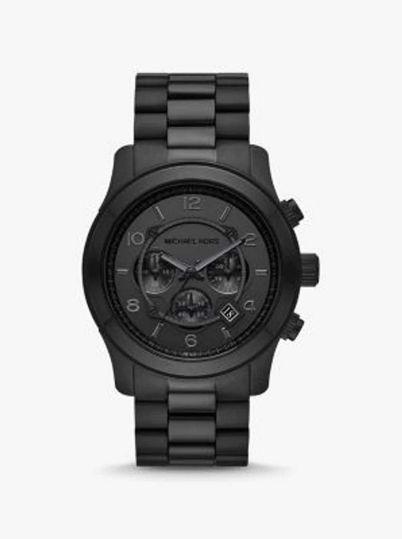 Oversized Slim Runway Black-Tone Watch