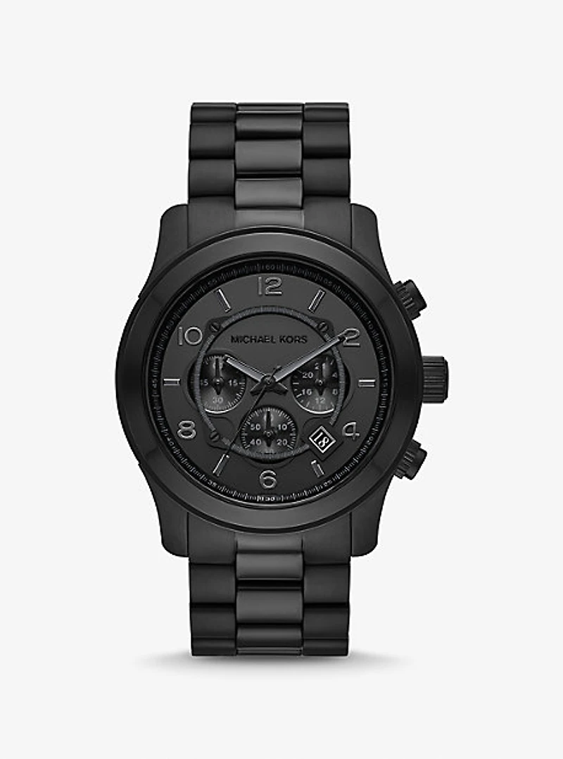 Oversized Slim Runway Black-Tone Watch