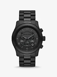 Oversized Slim Runway Black-Tone Watch