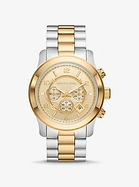 Oversized Slim Runway Two-Tone Watch