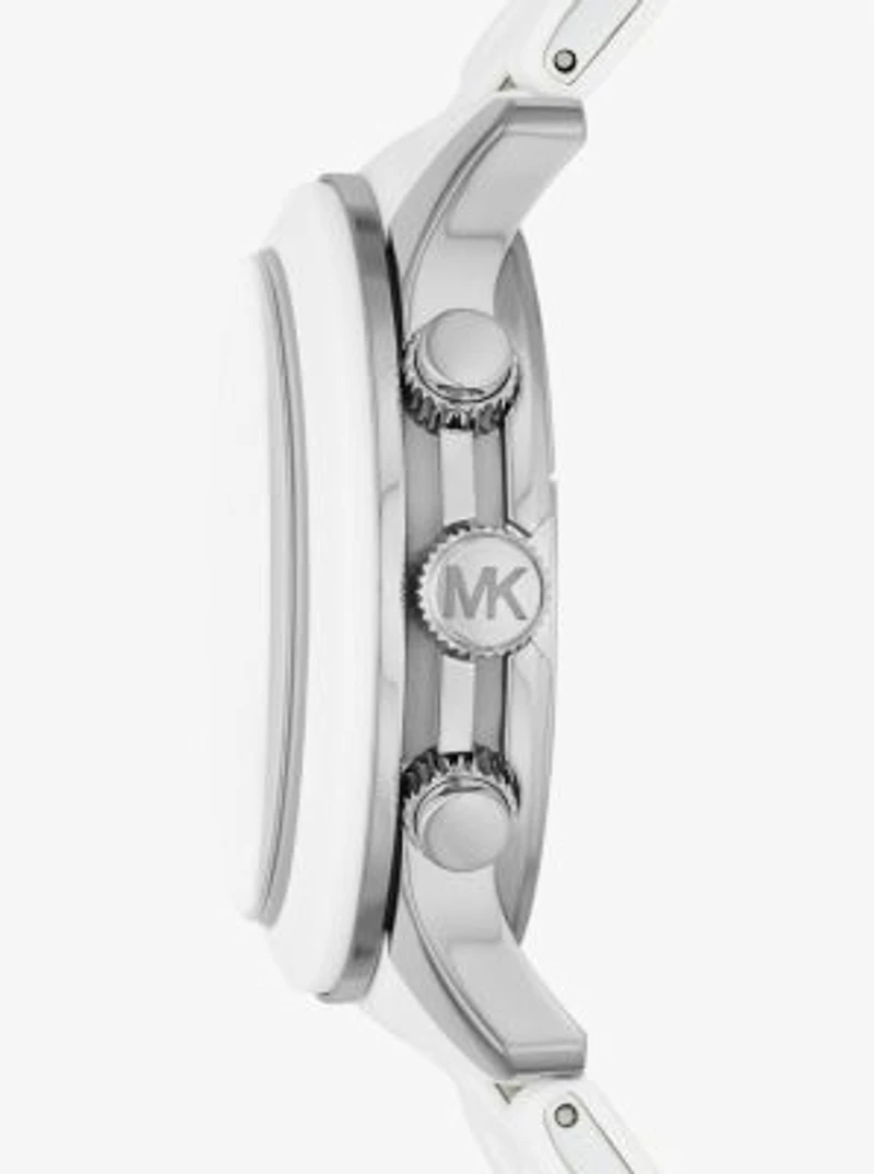 Montre Runway mince surdimensionnée blanche